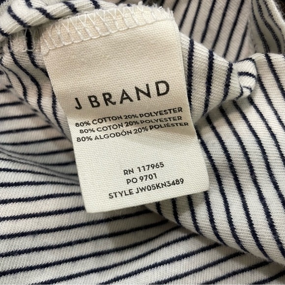 J Brand White Navy Striped V-Neck Tank Top - Picture 7 of 8